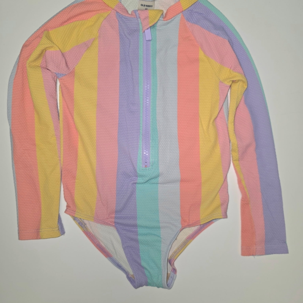 Old Navy Striped One Piece Swimsuit